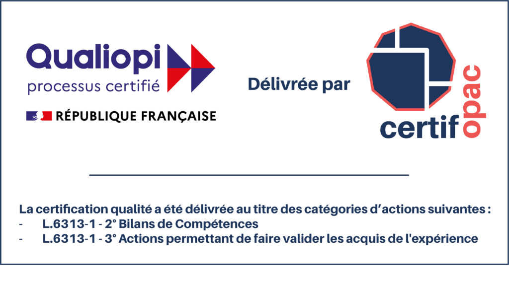 logo certifié qualiopi VAE et bilans de compétences