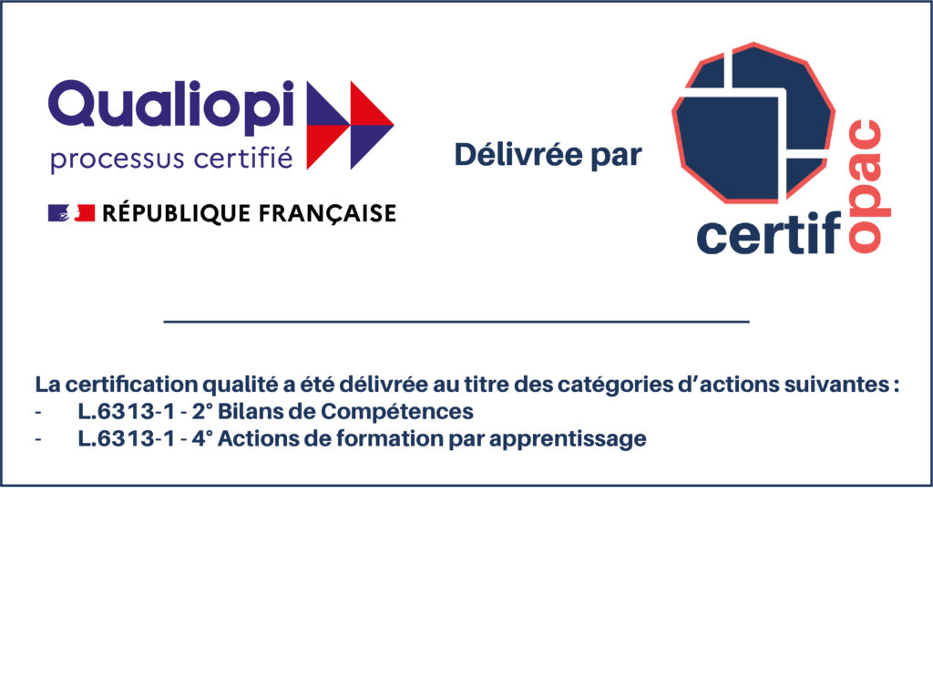 logo certifié qualiopi bilans de compétences et CFA